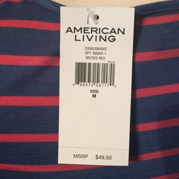 American Living Horizontal Striped Top - Picture 2 of 6